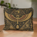 A Egyptian Makeup Bag - Cute Multi-functional Zipper Pouch for Women, Jewelry Storage Bag,.
