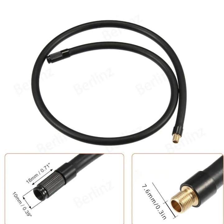 Threaded Tire Inflator Extension Hose Chuck Adapter Air Pump Tube Tire Valve Connection Pipe for Car Truck Bike Copper