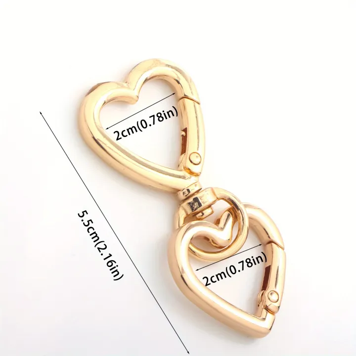 2pcs%20Heart%20Shape%20Keychains%20Metal%20Spring%20Keyring%20Chain%20Buckle%20for%20Keychains,%20DIY%20Bag,%20Craft%20Making,%20Purse%20and%20Handbag%20-%20Image%203