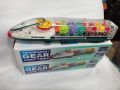 Transparent Long Gear Train Toy for Kids,Gear Race Sound & Light Train, 3D Train Toy for Boys & Girls with 360 Degree.