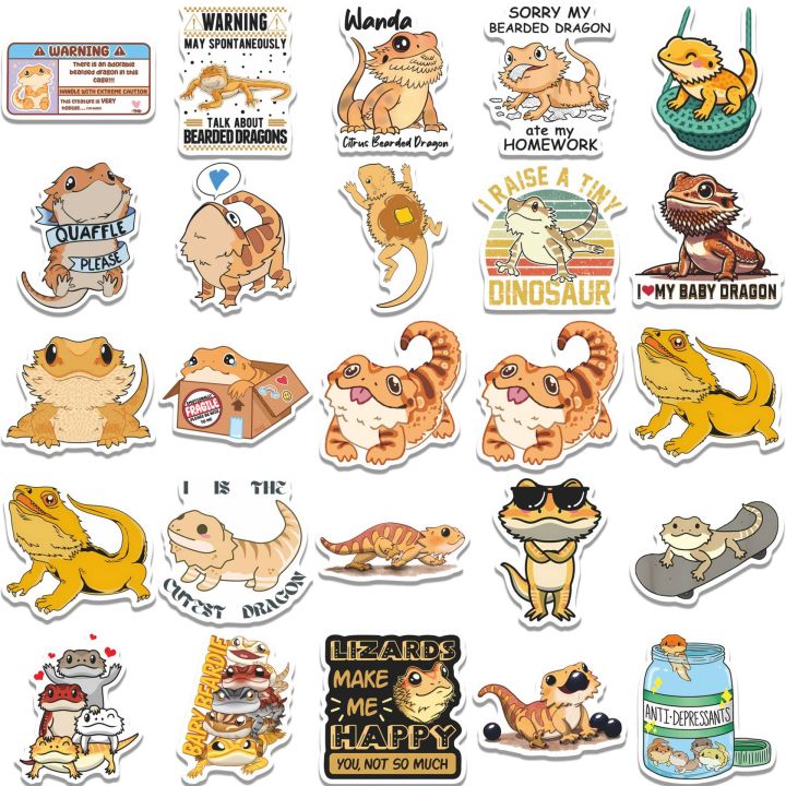 50Pcs%20%20Bearded%20Dragon%20Stickers%20DIY%20Stickers%20Scrapbooking%20Phone%20Luggage%20Skateboard%20Waterproof%20Decals%20-%20Image%204