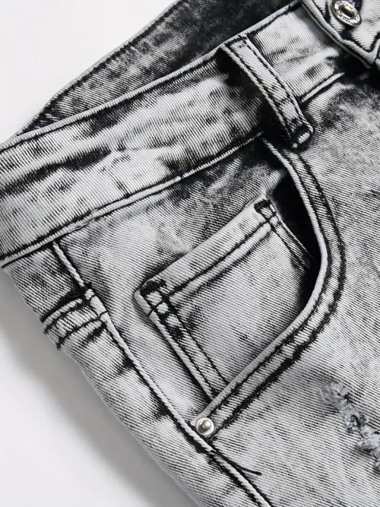 Summer%20New%20Slim%20Stretch%20Men%20Short%20Jeans%20Fashionable%20Retro%20Do%20Design%20Denim%20Shorts%20Streetwear%2098%25%20Cotton%20Cargo%20Shorts%20Male%20-%20Image%202