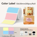 Thermal Label Paper For P2 P50 Thermal Printer Self-adhesive Label Tape Stickers Roll Color Labels Adhesive Sticker Waterproof.