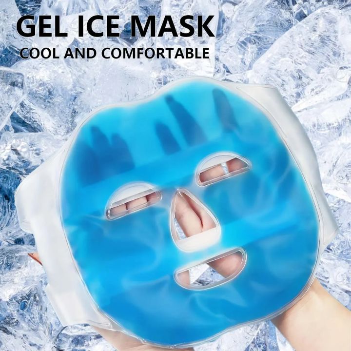 Cold Compression Face Cold Face Eye Mask Ice Pack Reduce Face Puffy, Dark Circles, Gel Beads ...