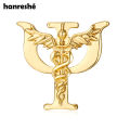 Hanrehse Psi Psychology Caduceus Brooch Pin Medical Backpack Lapel Hat Badge Decoration for Psychologist Doctor Nurse. 