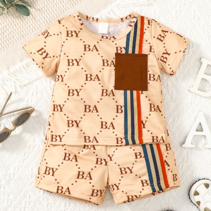 0-3%20Years%20Toddler%20Baby%20Boy%202pcs%20Clothing%20Set%20T-shirt%20Letter%20Short%20Sleeve%20Top%20with%20Shorts%20Light%20Luxury%20Style%20Photograph%20Outfit%20-%20Image%207