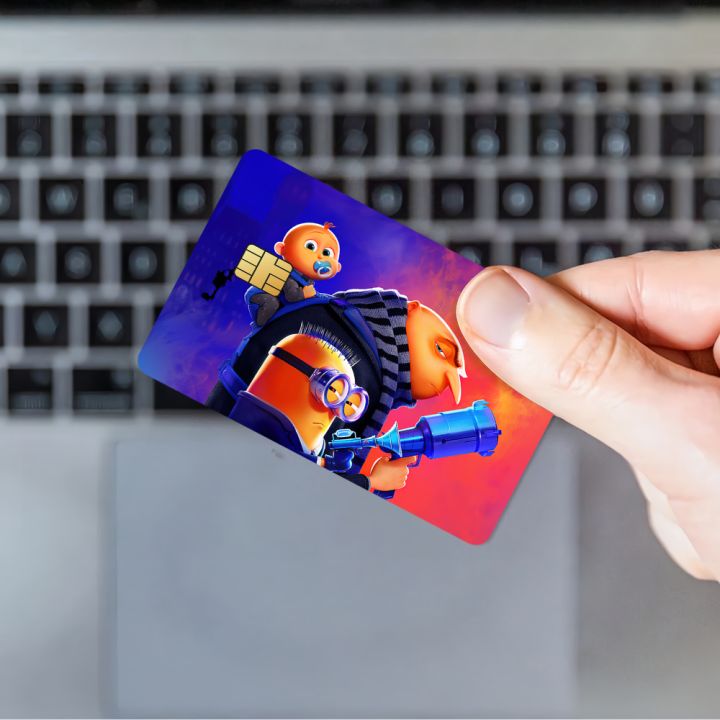 Cartoon%20Minions%204%20Cute%20Bank%20Credit%20Cards%20Bus%20Pass%20Stickers%20Cool%20Decoration%20Waterproof%204PCS%20Card%20-%20Image%203