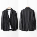 Men's 100% Linen Suit Jacket Men's Summer Light Breathable Pure Color Light Luxury Leisure Suit Top.