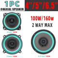 1pc 4/5/6.5-inch Universal Coaxial Car Speakers, High-Fidelity Car Audio System, Full-Range Subwoofer Enhances In-Car Sound..