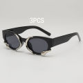 1pc Retro Small Frame Three-Dimensional Snake Y2k Spicy Girl Personality Street Photo Trend Men And Women'S Sunglasses Shades. 
