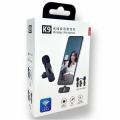 K9 Wireless Dual Microphone Professional Lapel Lavalier Mic with Noise Reduction, USB-C Connectivity, 20m Range.