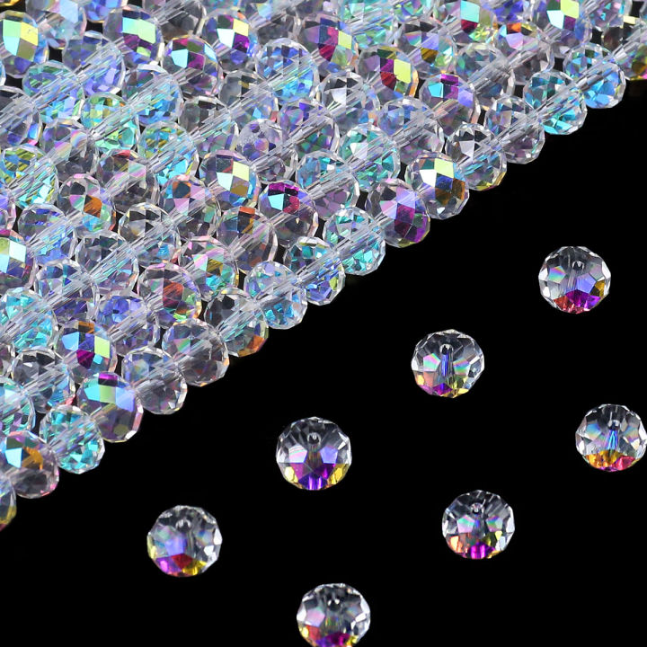 Austrian%20Crystal%20White%20AB%20Glass%20Beads%203/4/6/8Mm%20Transparent%20With%20Hole%20Loose%20Beads%20For%20Diy%20Jewelry%20Making%20Bracelet%20Craft%20Supplies%20-%20Image%203