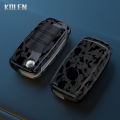 ABS Carbon Fiber Car Key Case Cover Shell For VW Volkswagen Polo Golf Passat Beetle Tiguan Seat Leon Altea Skoda Octavia Kodiaq.