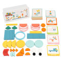 DIY Children's Colorful Wooden Toys Creative Tangram Geometric Jigsaw Puzzle Board Set Educational Toys For Children Kids . 