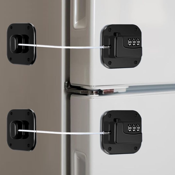 Refrigerator Lock,Combination Lock for Refrigerator Cabinets,Heavy Duty Fridge Lock,Child Safety Cabinet Locks,Easy Install