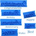 6pcs/set Plastic Letters Mold Happy Birthday Best Wishes Baking Molds Decoration Podazz.