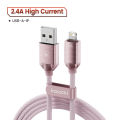 Toocki USB Cable for iPhone 14 13 12 Pro Max 2.4A Fast Charging Lightning Cable Data Wire for iPhone 8 7 6 5 Plus AirPods. 