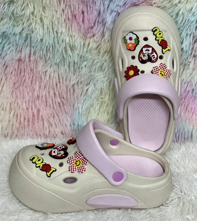 New Premium EVA Rubber High Heel Crocs With Cute Charms Ultra Comfortable & Durable Cushioned For Girls & Ladies