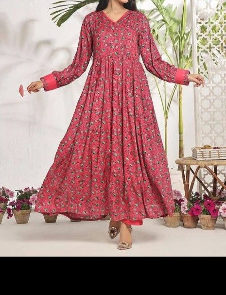 all over design ladies dress.5 star lin suit.long frock dress