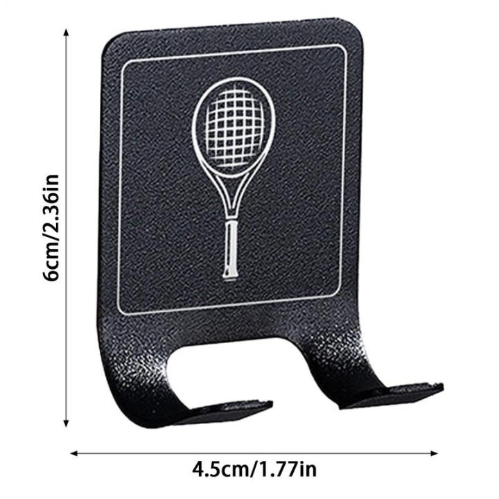 Red Tennis Racket Rack Metal New 2PCS Universals Tennis Racket Holder Wall Mounted Racket Rack ...