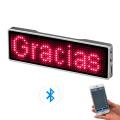Rechargeable Bluetooth Digital LED Badge Insignia DIY Programmable Scrolling Message Board Mini LED Display LED Name Tag. 
