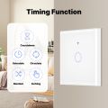MOES Matter Tuya WiFi Smart Light Switch Glass Touch Control Fireproof Neutral Wire Required With Alexa Google Home HomeKit lightify. 