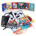 Baby Early Education Toy Enlightenment Cognition Bed Surround Pendant Colorful Color Visual Stimulation Baby Palm Cloth Book. 