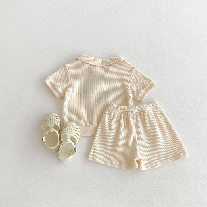 2psc%20Summer%20Newborn%20Infant%20Baby%20Girls%20Boy%20Movement%20Fallow%20Lapel%20T-Shirt%20+%20Shorts%20Printing%20Set%20%20Kids%20Muslin%20Fashion%20Baby%20Clothing%20-%20Image%203