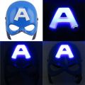 Kids Halloween Prank Luminous Led Spiderman Hulk Avengers Superman Hulk  Batman Face Mask Superhero  Led Light Up Mask For Kids Ages 3 And Up Multicolor Plastic Face Mask. 