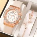 Watches Set Luxury Rhinestone Women Fashion Elegant Wristwatch Quartz Watch For Girl Ladies Clock Relogio Feminino. 