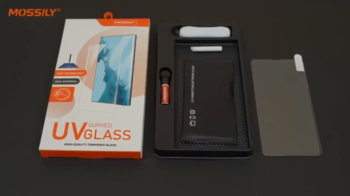 For Tecno Camon 40 Pro UV Screen Protector Glass Advanced Border Less Full Screen Coverage Tempered Glass UV Light & Glue (Brand: Mossily)