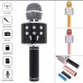 * Wster wireless microphone HiFi speaker WS-858 best value karaoke player Wireless Bluetooth microphone condenser speaker in one. 