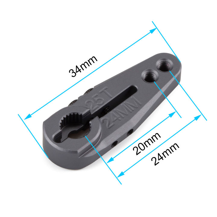 7075%20Aluminum%20Clamping%2025T%20Servo%20Horn%2024mm%2020mm%20for%20ProTek%20Savox%20Futaba%20Hitec%20SCX10%20H10%20OPTIC%201/10%20Arrma%20Buggy%20Granite%20Raider%20-%20Image%205