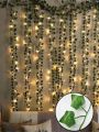 Artificial Plant Leaf Bail Fairy Lights Green Color Leafs Hanging Bail with Led Lights Use for Home, Office, and Wedding Decoration. 