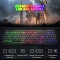 WisFox Gaming Keyboard, Ultra-Slim Quiet All-Metal Panel Computer Keyboard with Spill-Resistant Design. 