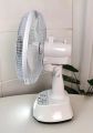 12 inch Rechargeable DC Solar fan (Free Bulb) Energy Table Fan with Nigh light free solar panel. 