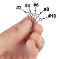 25 pcs Big Eyelet Fishing hook Long Shank Barbed Round Bent Joint Hook Big Eye Ring Worm Hook Fishing Lure Spoon Spinner. 