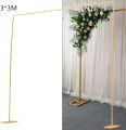  9.8ft x 9.8ft Square Balloon Background Gold Metal Wedding Arch Backdrop Stand & Photo Backdrops Party Background. 