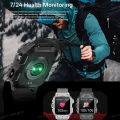 2025 Rugged Smart Watch Men's Outdoor Watch 1.44" HD Touch Screen Voice Bluetooth Call Flashlight Smartwatch Men.