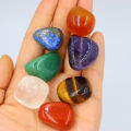 7pc/set Natural crystal Yoga Polished Energy Stone Agate Chakra Reiki Healing Home Decoration Collection Popular Stones. 