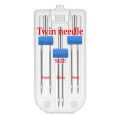 3 PCS Twin Needles Size 2/3/4mm And Wrinkled 9 Grooves Sewing Presser Foot Feet For Singer Brother Sewing Machine Accessories. 