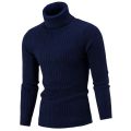 Autumn Winter Men's Turtleneck Sweater Men's Knitting Pullovers Rollneck Knitted Sweater Warm Men Jumper Slim Fit Casual Sweater. 