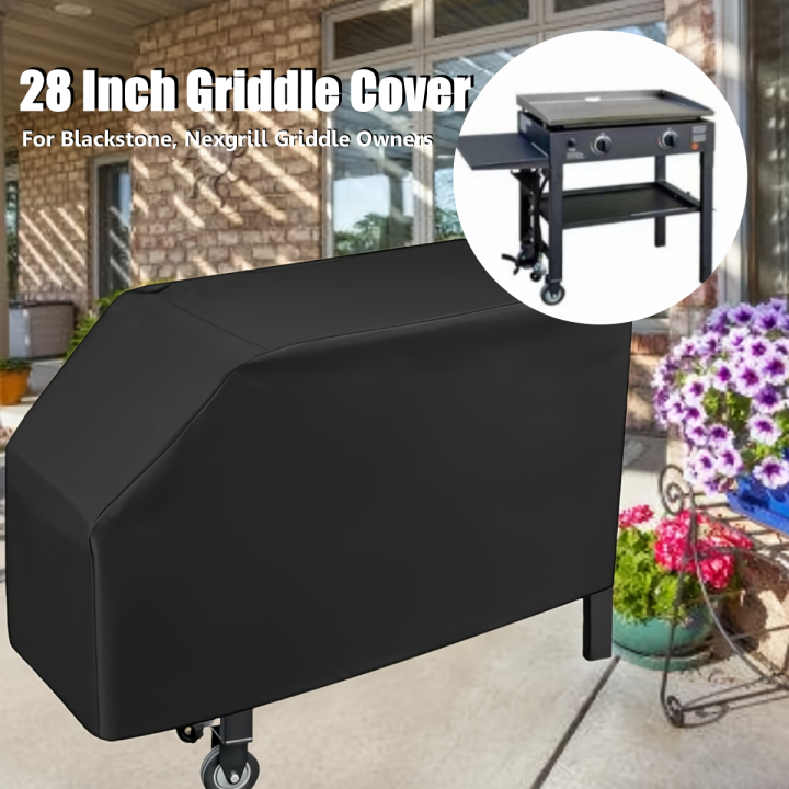 28 inch Blackstone Griddle Cover, Heavy Duty Waterproof Anti-UV Canvas Flat Top BBQ Cover for Blackstone 28'' Outdoor Cooking