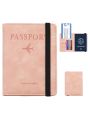 RFID Blocking Leather Card Case Passport Holder Cover Wallet Travel Accessories for Women Men. 