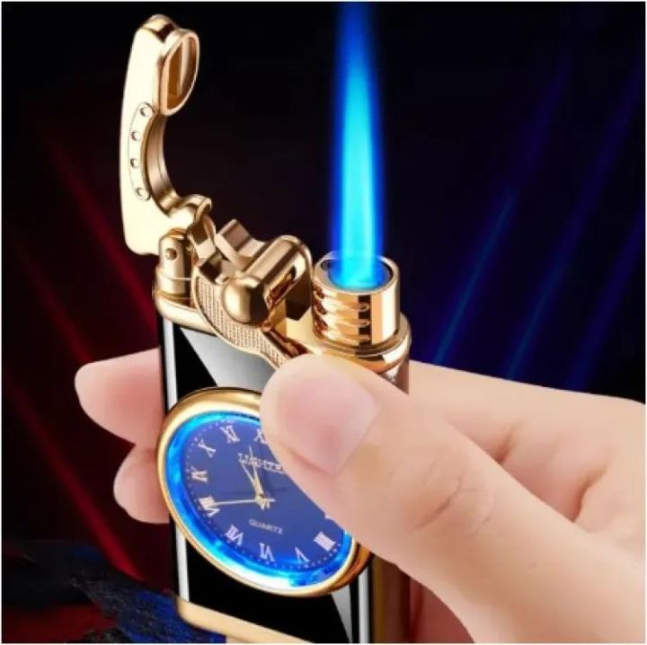 Creative%20Quartz%20Watch%20Windproof%20Lighter%20Metal%20Blue%20Light%20Butane%20Jet%20Flame%20Torch%20Lighter%20Rocker%20Ignition%20Men's%20Gift%20-%20Image%202
