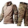 New Shirts Hunting Suit Outdoors Training Durable Breathable Camo Set Waterproof Quick Drying Windproof Combat Shirts.