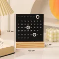 Acrylic Wooden Base Handmade DIY Calendar Office Desktop Home Decorative Digital. 