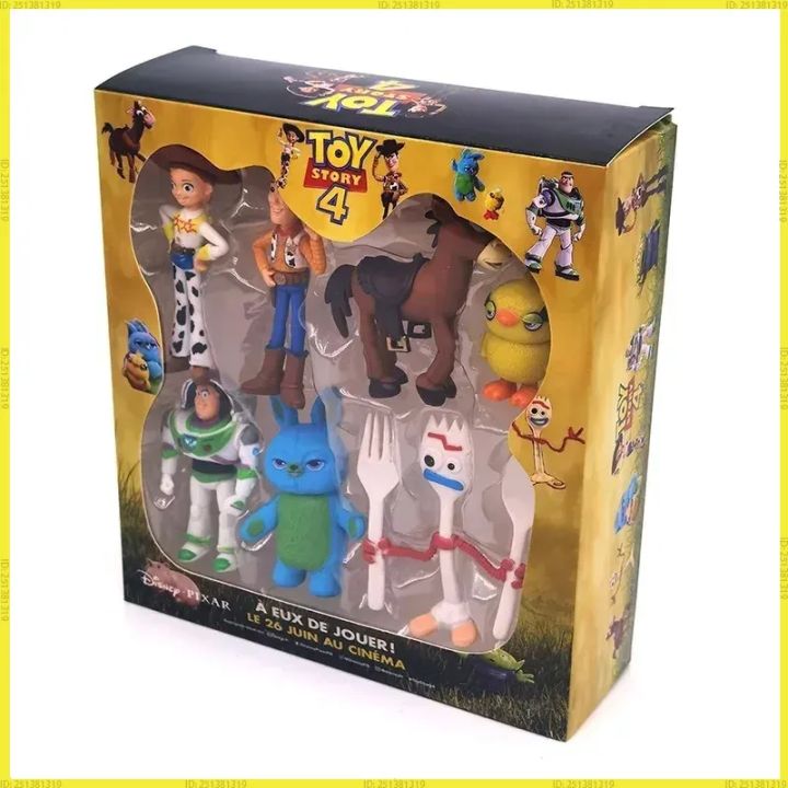 Disney Pixar 7pcs Toy Story 4 Action Figures Woody Jessie Buzz ...