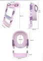 Toilet Training Step Ladder For Toddlers Baby Potty Seat Baby Potty Chair Child Toilet Potty Training Ladder Toilet Seat Steps Assistant for Toddler Child Toilet Trainer Chair & Ladder for Kids Bathroom Safety & Toddlers Training for Commode - Infant Toil. 