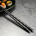 5 Pairs Japanese Chopsticks Sushi Sticks Korean Chopsticks Reusable Alloy Chop Sticks Kitchen Tableware Tool Accessories. 